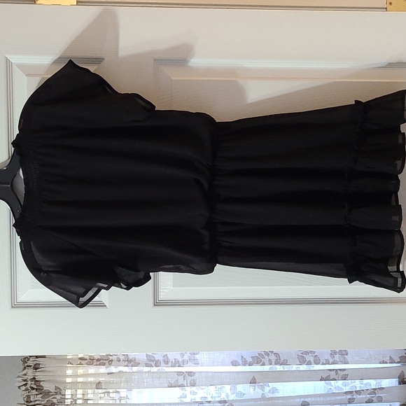 Cute Black Dress from Francesca's, Elastic Waist, Ruffles - Picture 6 of 7